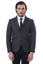 Load image into Gallery viewer, 3 Pockets 2 Button Quilted Coat Jacket Black Short Coat-Wessi
