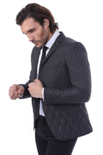 Load image into Gallery viewer, 3 Pockets 2 Button Quilted Coat Jacket Black Short Coat-Wessi
