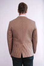 Load image into Gallery viewer, 3 Pockets 2 Button Quilted Coat Jacket Tan Short Coat-Wessi
