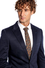 Load image into Gallery viewer, Navy Blue Plain Slim-Fit Jacket - Wessi
