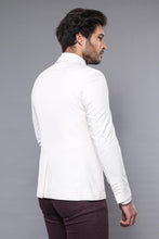 Load image into Gallery viewer, Chest Zippered Detail Cream Linen Jacket | Wessi
