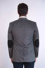 Load image into Gallery viewer, 2 Buttons Pocket Piping Velvet Grey Jacket
