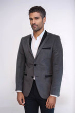 Load image into Gallery viewer, 2 Buttons Pocket Piping Velvet Grey Jacket
