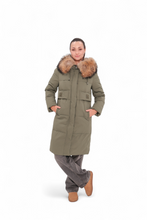 Load image into Gallery viewer, Genuine Fur Trim Bio-Down Fill Coat
