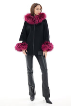 Load image into Gallery viewer, Saga®Furs Silver Fox Cashmere Blend Coat
