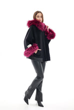Load image into Gallery viewer, Saga®Furs Silver Fox Cashmere Blend Coat
