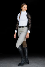Load image into Gallery viewer, White/Black FULL lace Longsleeve
