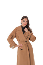 Load image into Gallery viewer, Madeline Cashmere Wool Blend Overcoat in Camel
