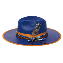 Load image into Gallery viewer, California Hats Aquamarine - Wide Brim Straw Fedora Hat
