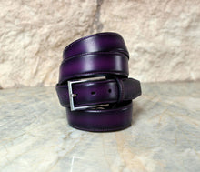 Load image into Gallery viewer, Burnished Calfskin Lace-Up Oxford Purple

