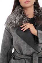 Load image into Gallery viewer, Genuine Silver Fox Virgin Wool Coat
