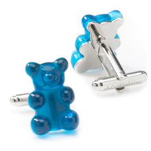 Load image into Gallery viewer, Blue Gummy Bear Cufflinks
