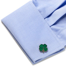 Load image into Gallery viewer, Green Clover Cufflinks
