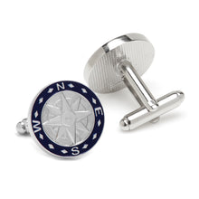 Load image into Gallery viewer, Blue Compass Cufflinks
