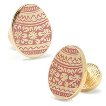 Load image into Gallery viewer, Decorative Dark Blush Egg Cufflinks
