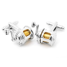 Load image into Gallery viewer, Fishing Reel Cufflinks
