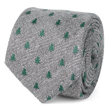 Load image into Gallery viewer, Holiday Tree Herringbone Tie

