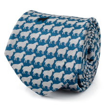Load image into Gallery viewer, Black Sheep Blue Silk Men's Tie
