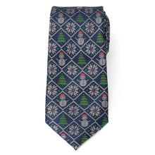 Load image into Gallery viewer, Sweater Weather Blue Men's Tie
