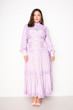 Load image into Gallery viewer, Belted Shirt Dress With Ruffle Detail
