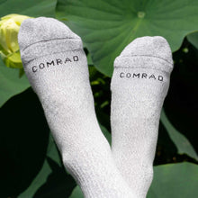 Load image into Gallery viewer, Combed Cotton Crew Socks - Heather Grey
