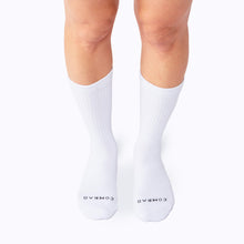 Load image into Gallery viewer, Combed Cotton Crew Socks - White
