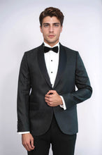 Load image into Gallery viewer, Pentagon Patterned Shawl Lapel Black Men Evening Jacket - Wessi
