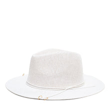 Load image into Gallery viewer, Antonella Double Chain Pierced Hat in White
