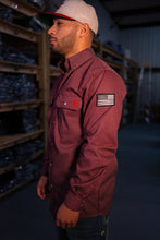 Load image into Gallery viewer, FR Pearl Snap Work Shirt - Rustline - With U.S Flag

