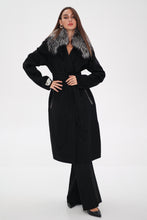 Load image into Gallery viewer, Saga®Furs Silver Fox Wool Alpaca Coat
