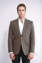 Load image into Gallery viewer, Plain Slim Fit Sport Brown Men Blazer - Wessi
