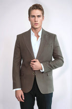 Load image into Gallery viewer, Plain Slim Fit Sport Brown Men Blazer - Wessi
