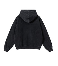 Load image into Gallery viewer, NOIR VINTAGE WASH ZIP HOODIE
