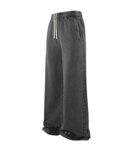 Load image into Gallery viewer, CHARCOAL DISTRESSED SWEATPANTS

