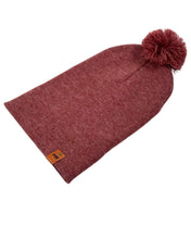 Load image into Gallery viewer, CPP1 HAAKWEAR PomPom Beanie - Made in USA - Rusty burgundy

