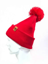 Load image into Gallery viewer, CPP1 HAAKWEAR PomPom Beanie - Made in USA - Scarlet Red
