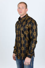 Load image into Gallery viewer, Men’s Legendary Aztec Cotton Spandex Modern Fit shirt - Black
