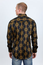 Load image into Gallery viewer, Men’s Legendary Aztec Cotton Spandex Modern Fit shirt - Black

