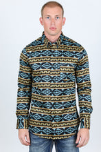 Load image into Gallery viewer, Men’s Legendary Aztec Cotton Spandex Modern Fit shirt - Black
