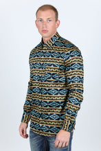 Load image into Gallery viewer, Men’s Legendary Aztec Cotton Spandex Modern Fit shirt - Black
