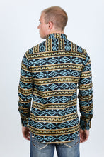 Load image into Gallery viewer, Men’s Legendary Aztec Cotton Spandex Modern Fit shirt - Black
