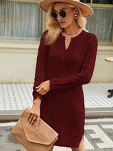 Load image into Gallery viewer, Cable Knit Midi Sweater Dress | NCS
