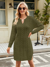 Load image into Gallery viewer, Cable Knit Midi Sweater Dress | NCS
