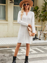 Load image into Gallery viewer, Cable Knit Midi Sweater Dress | NCS
