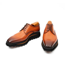 Load image into Gallery viewer, Calf leather business dress derby shoes Brown
