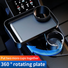 Load image into Gallery viewer, Car 360-Degree Rotating Dinner Plate Car Beverage Coffee Burger Water Cup Small Table Rack
