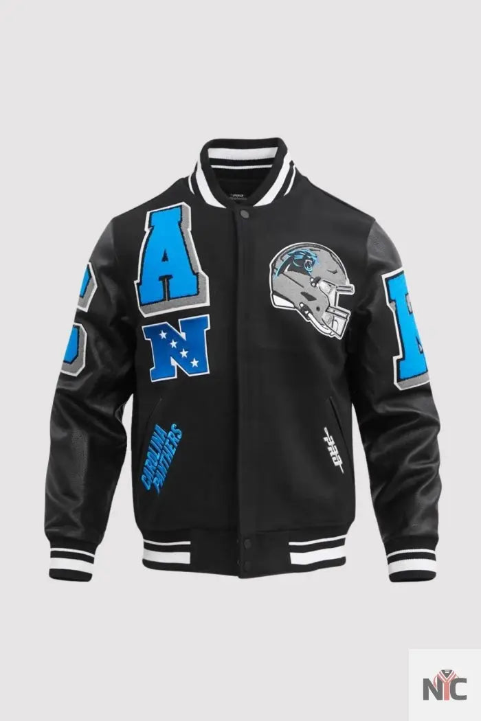 Carolina Panthers Mashup Varsity Jacket