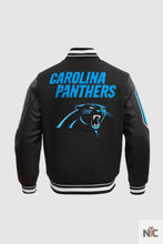 Load image into Gallery viewer, Carolina Panthers Mashup Varsity Jacket
