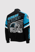 Load image into Gallery viewer, Carolina Panthers Full-Snap Twill Cotton Jacket
