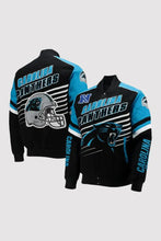 Load image into Gallery viewer, Carolina Panthers Full-Snap Twill Cotton Jacket
